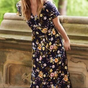 NWT Loft Garden Ruffle Button Midi Dress size 10